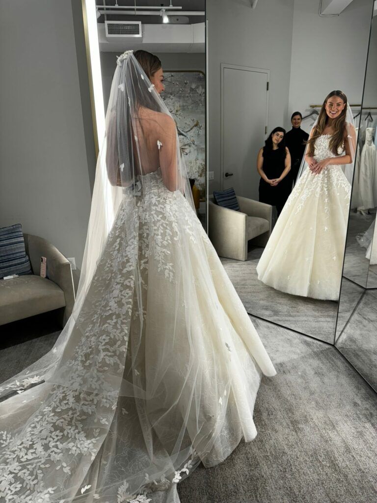 cleveland browns wedding dress Hannah Brown's Fairytale in the Cheyan Gown by Mira Zwillinger Groomsmen Socks