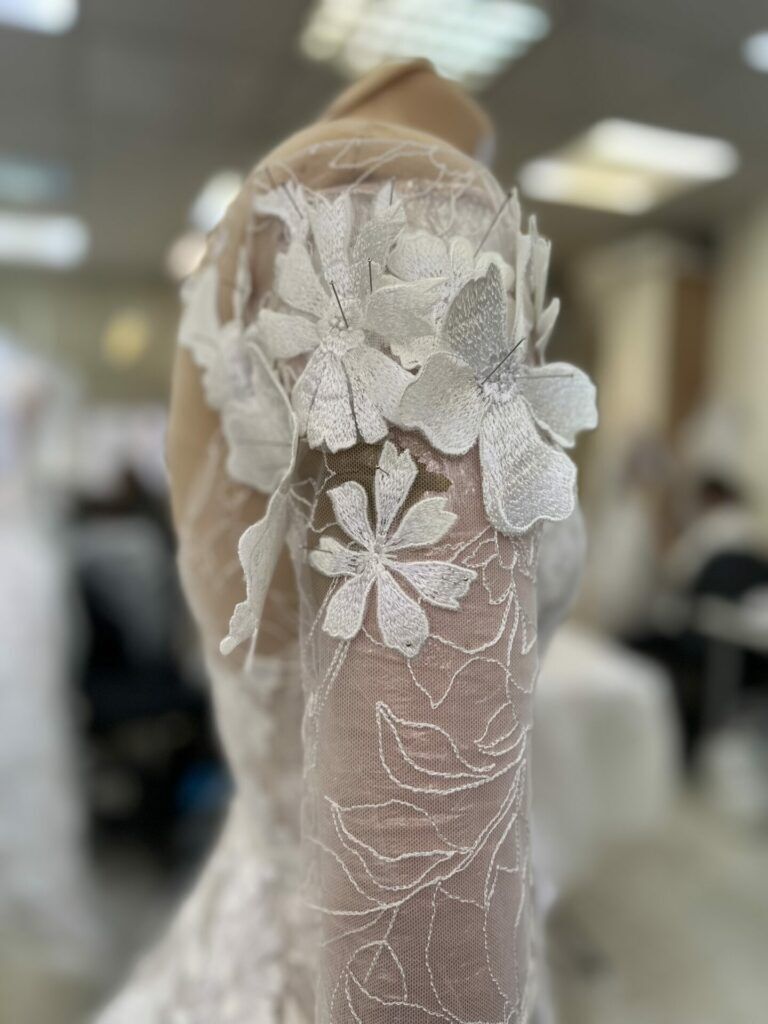 sachin and babi light blue dress STRAPLESS CHIFFON RUFFLE A-LINE DRESS CDA1341 main image 1