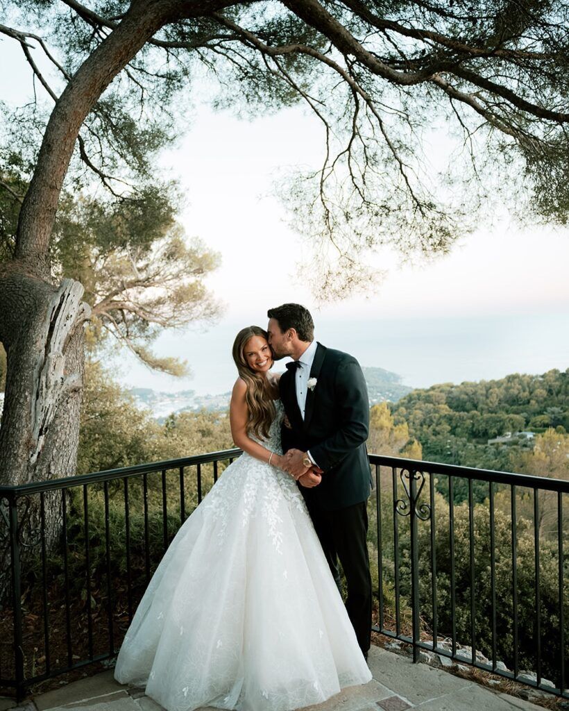 princess polly baby blue dress Former 'Bachelorette' Hannah Brown Marries Adam Woolard main image 0