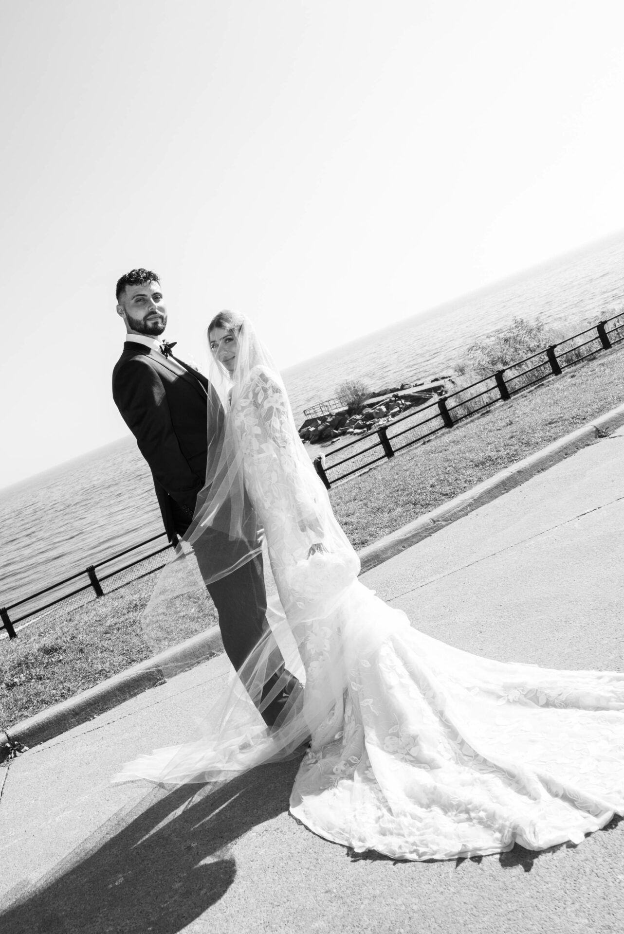 Sonil Long-Sleeve Mermaid Gown - Mira Zwillinger